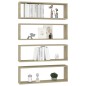 vidaXL Würfelregale 4 Stk. Sonoma-Eiche 80x15x26,5 cm Holzwerkstoff vidaXL Würfelregale 4 Stk. Sonoma-Eiche 80x15x26,5 cm Holzwerkstoff