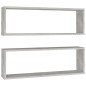 vidaXL Würfelregale 2 Stk. Betongrau 80x15x26,5 cm Holzwerkstoff vidaXL Würfelregale 2 Stk. Betongrau 80x15x26,5 cm Holzwerkstoff