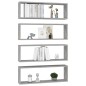 vidaXL Würfelregale 4 Stk. Betongrau 80x15x26,5 cm Holzwerkstoff vidaXL Würfelregale 4 Stk. Betongrau 80x15x26,5 cm Holzwerkstoff