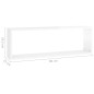 vidaXL Würfelregale 2 Stk. Hochglanz-Weiß 80x15x26,5 cm Holzwerkstoff vidaXL Würfelregale 2 Stk. Hochglanz-Weiß 80x15x26,5 cm Holzwerkstoff