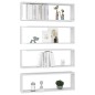 vidaXL Würfelregale 4 Stk. Hochglanz-Weiß 80x15x26,5 cm Holzwerkstoff vidaXL Würfelregale 4 Stk. Hochglanz-Weiß 80x15x26,5 cm Holzwerkstoff