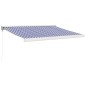 vidaXL Markise Einziehbar Blau und Weiß 3,5x2,5 m Stoff und Aluminium vidaXL Markise Einziehbar Blau und Weiß 3,5x2,5 m Stoff und Aluminium