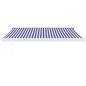 vidaXL Markise Einziehbar Blau und Weiß 3,5x2,5 m Stoff und Aluminium vidaXL Markise Einziehbar Blau und Weiß 3,5x2,5 m Stoff und Aluminium