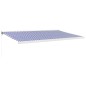 vidaXL Markise Einziehbar Blau und Weiß 5x3 m Stoff und Aluminium vidaXL Markise Einziehbar Blau und Weiß 5x3 m Stoff und Aluminium