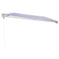 vidaXL Markise Einziehbar Blau und Weiß 5x3 m Stoff und Aluminium vidaXL Markise Einziehbar Blau und Weiß 5x3 m Stoff und Aluminium