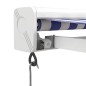 vidaXL Markise Einziehbar Blau und Weiß 5x3 m Stoff und Aluminium vidaXL Markise Einziehbar Blau und Weiß 5x3 m Stoff und Aluminium