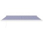 vidaXL Markise Einziehbar Blau und Weiß 4,5x3 m Stoff und Aluminium vidaXL Markise Einziehbar Blau und Weiß 4,5x3 m Stoff und Aluminium