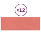 vidaXL Wandpaneele 12 Stk. Rosa 90x30 cm Samt 3,24 m² vidaXL Wandpaneele 12 Stk. Rosa 90x30 cm Samt 3,24 m²