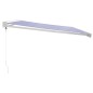vidaXL Markise Einziehbar Blau und Weiß 4,5x3 m Stoff und Aluminium vidaXL Markise Einziehbar Blau und Weiß 4,5x3 m Stoff und Aluminium