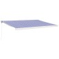 vidaXL Markise Einziehbar Blau und Weiß 4x3 m Stoff und Aluminium vidaXL Markise Einziehbar Blau und Weiß 4x3 m Stoff und Aluminium