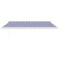 vidaXL Markise Einziehbar Blau und Weiß 4x3 m Stoff und Aluminium vidaXL Markise Einziehbar Blau und Weiß 4x3 m Stoff und Aluminium
