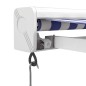 vidaXL Markise Einziehbar Blau und Weiß 4x3 m Stoff und Aluminium vidaXL Markise Einziehbar Blau und Weiß 4x3 m Stoff und Aluminium