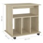 vidaXL Rollschrank Sonoma-Eiche 60x45x60 cm Holzwerkstoff vidaXL Rollschrank Sonoma-Eiche 60x45x60 cm Holzwerkstoff