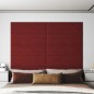 Wandpaneele 12 Stk. Weinrot 90x30 cm Stoff 3,24 m² Wandpaneele 12 Stk. Weinrot 90x30 cm Stoff 3,24 m²