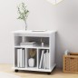 vidaXL Rollschrank Hochglanz-Weiß 60x45x60 cm Holzwerkstoff vidaXL Rollschrank Hochglanz-Weiß 60x45x60 cm Holzwerkstoff