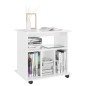 vidaXL Rollschrank Hochglanz-Weiß 60x45x60 cm Holzwerkstoff vidaXL Rollschrank Hochglanz-Weiß 60x45x60 cm Holzwerkstoff