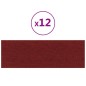 Wandpaneele 12 Stk. Weinrot 90x30 cm Stoff 3,24 m² Wandpaneele 12 Stk. Weinrot 90x30 cm Stoff 3,24 m²