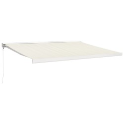 vidaXL Markise Einziehbar Creme 4x3 m Stoff und Aluminium