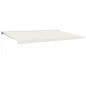 vidaXL Markise Einziehbar Creme 5x3 m Stoff und Aluminium vidaXL Markise Einziehbar Creme 5x3 m Stoff und Aluminium