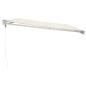 vidaXL Markise Einziehbar Creme 5x3 m Stoff und Aluminium vidaXL Markise Einziehbar Creme 5x3 m Stoff und Aluminium