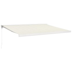 vidaXL Markise Einziehbar Creme 4,5x3 m Stoff und Aluminium