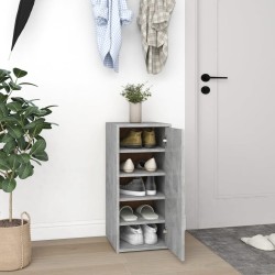 vidaXL Schuhschrank Betongrau 32x35x70 cm Holzwerkstoff
