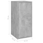vidaXL Schuhschrank Betongrau 32x35x70 cm Holzwerkstoff vidaXL Schuhschrank Betongrau 32x35x70 cm Holzwerkstoff