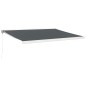 vidaXL Markise Einziehbar Anthrazit 4x3 m Stoff und Aluminium vidaXL Markise Einziehbar Anthrazit 4x3 m Stoff und Aluminium