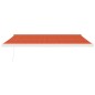 vidaXL Markise Einziehbar Orange und Braun 4x3 m Stoff und Aluminium vidaXL Markise Einziehbar Orange und Braun 4x3 m Stoff und Aluminium