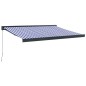 vidaXL Markise Einziehbar Blau und Weiß 3x2,5 m Stoff und Aluminium vidaXL Markise Einziehbar Blau und Weiß 3x2,5 m Stoff und Aluminium