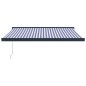 vidaXL Markise Einziehbar Blau und Weiß 3x2,5 m Stoff und Aluminium vidaXL Markise Einziehbar Blau und Weiß 3x2,5 m Stoff und Aluminium