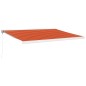 vidaXL Markise Einziehbar Orange und Braun 4,5x3 m Stoff und Aluminium vidaXL Markise Einziehbar Orange und Braun 4,5x3 m Stoff und Aluminium