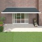 vidaXL Markise Einziehbar Anthrazit 5x3 m Stoff und Aluminium vidaXL Markise Einziehbar Anthrazit 5x3 m Stoff und Aluminium