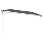 vidaXL Markise Einziehbar Anthrazit 5x3 m Stoff und Aluminium vidaXL Markise Einziehbar Anthrazit 5x3 m Stoff und Aluminium