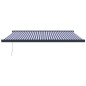 vidaXL Markise Einziehbar Blau und Weiß 4x3 m Stoff und Aluminium vidaXL Markise Einziehbar Blau und Weiß 4x3 m Stoff und Aluminium