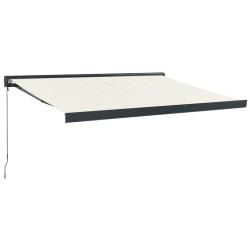 vidaXL Markise Einziehbar Creme 3x2,5 m Stoff und Aluminium