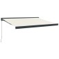 vidaXL Markise Einziehbar Creme 3x2,5 m Stoff und Aluminium vidaXL Markise Einziehbar Creme 3x2,5 m Stoff und Aluminium