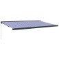 vidaXL Markise Einziehbar Blau und Weiß 5x3 m Stoff und Aluminium vidaXL Markise Einziehbar Blau und Weiß 5x3 m Stoff und Aluminium