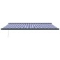vidaXL Markise Einziehbar Blau und Weiß 5x3 m Stoff und Aluminium vidaXL Markise Einziehbar Blau und Weiß 5x3 m Stoff und Aluminium