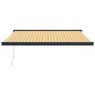 vidaXL Markise Einziehbar Gelb und Weiß 3x2,5 m Stoff und Aluminium vidaXL Markise Einziehbar Gelb und Weiß 3x2,5 m Stoff und Aluminium