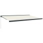 vidaXL Markise Einziehbar Creme 5x3 m Stoff und Aluminium vidaXL Markise Einziehbar Creme 5x3 m Stoff und Aluminium