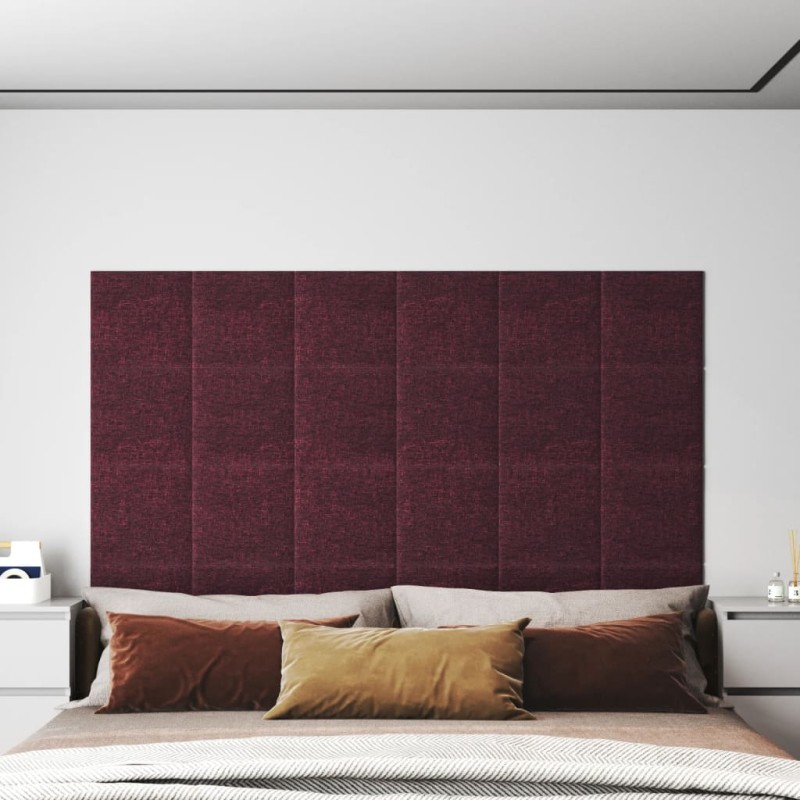 vidaXL Wandpaneele 12 Stk. Lila 30x30 cm Stoff 1,08 m² vidaXL Wandpaneele 12 Stk. Lila 30x30 cm Stoff 1,08 m²