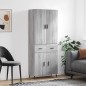 Highboard Grau Sonoma 69,5x34x180 cm Holzwerkstoff Highboard Grau Sonoma 69,5x34x180 cm Holzwerkstoff
