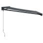 vidaXL Markise Einziehbar Anthrazit 3x2,5 m Stoff und Aluminium vidaXL Markise Einziehbar Anthrazit 3x2,5 m Stoff und Aluminium