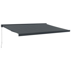 vidaXL Markise Einziehbar Anthrazit 4,5x3 m Stoff und Aluminium