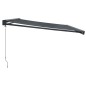 vidaXL Markise Einziehbar Anthrazit 4,5x3 m Stoff und Aluminium vidaXL Markise Einziehbar Anthrazit 4,5x3 m Stoff und Aluminium