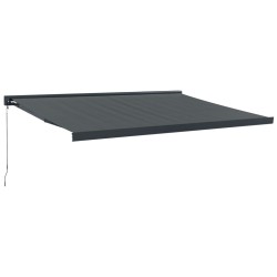 vidaXL Markise Einziehbar Anthrazit 4x3 m Stoff und Aluminium