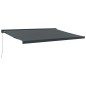 vidaXL Markise Einziehbar Anthrazit 4x3 m Stoff und Aluminium vidaXL Markise Einziehbar Anthrazit 4x3 m Stoff und Aluminium
