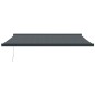vidaXL Markise Einziehbar Anthrazit 4x3 m Stoff und Aluminium vidaXL Markise Einziehbar Anthrazit 4x3 m Stoff und Aluminium