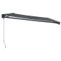 vidaXL Markise Einziehbar Anthrazit 4x3 m Stoff und Aluminium vidaXL Markise Einziehbar Anthrazit 4x3 m Stoff und Aluminium